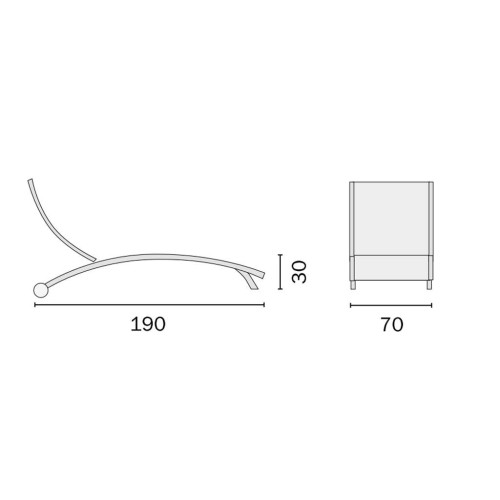 Lettino da spiaggia alluminio bianco con ruote Mama Garden CLAT 51G