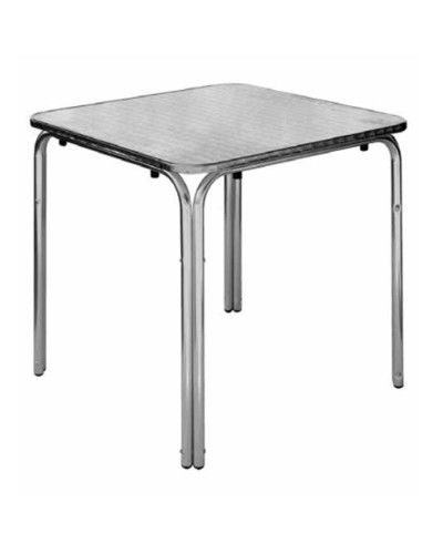 Tavolo quadrato 70×70 in alluminio e acciaio Mama Garden TC 06