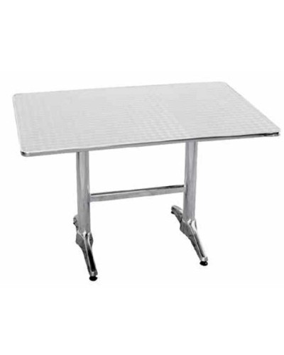 Tavolo rettangolare 110×70 in alluminio e acciaio Mama Garden TC 17