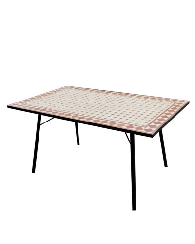 Tavolo con mosaico rettangolare in ferro Mama Garden TTM 12