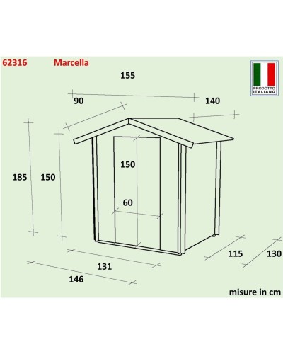 Casetta da Giardino Alce Marcella - Design Lineare, Qualità 100% Made in Italy