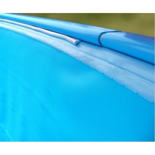 Liner con sistema di ancoraggio (BEADED) blu 75/100 per piscina interrata ovale 700x320 h 150
