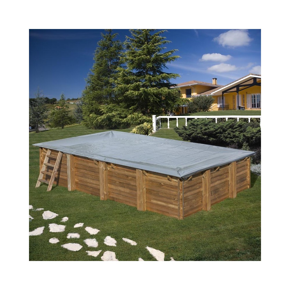 Copertura invernale per piscina in legno rettangolare Mint 788032