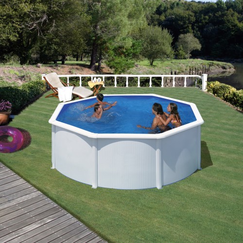Piscina fuori terra in acciaio rotonda serie Fidji 300x300x120h cm Gre