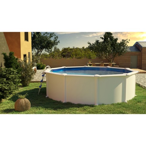 Piscina fuori terra in acciaio rotonda serie Fidji 550x120h cm Gre