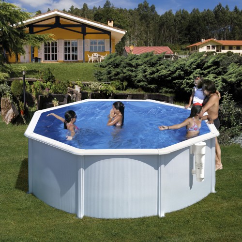 Piscina fuori terra in acciaio rotonda serie bora bora 300x120h cm Gre