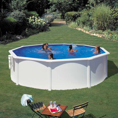 Piscina fuori terra in acciaio rotonda serie bora bora 350x120h cm Gre