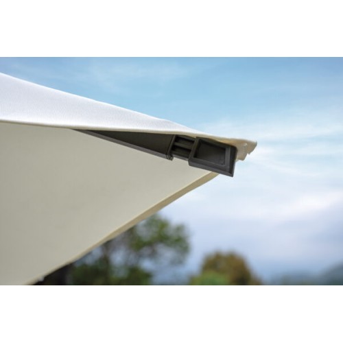 Ombrellone Rettangolare 3x4  Contract in Alluminio Antracite con Palo Decentrato