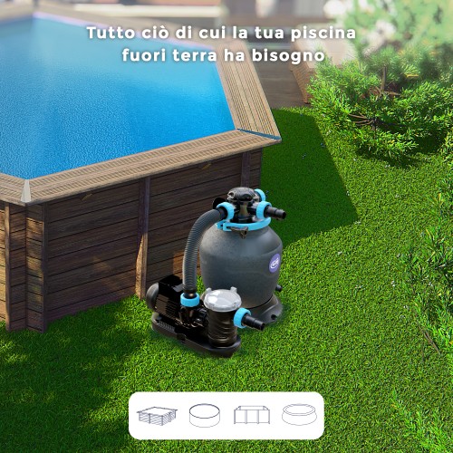 Filtro a sabbia 6.000 l/h 230w
