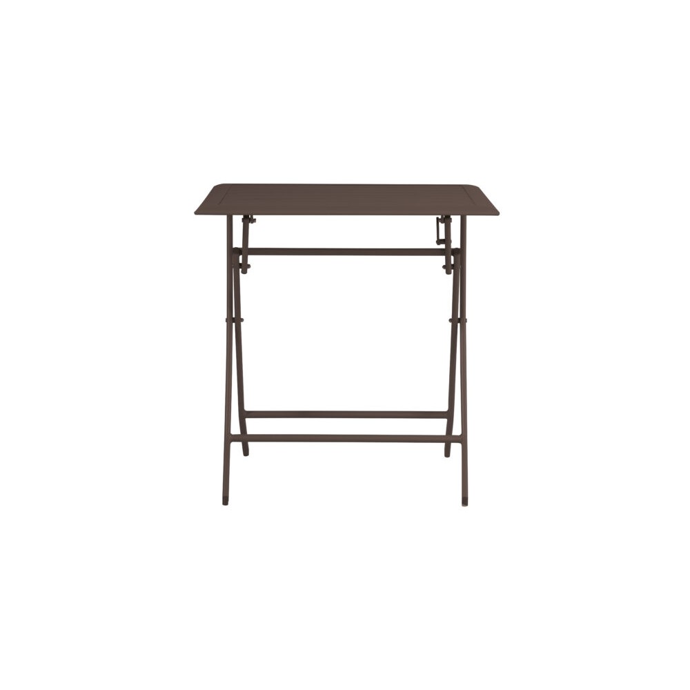 Tavolo Pieghevole Lucca 60x60 cm Alluminio Cioccolato - Eleganza e Praticità per Esterni