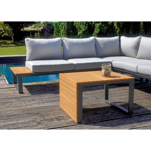 Set Angolare Saint Tropez – Divani 2 Posti in Alluminio e Resin Wood