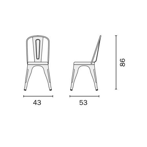 Sedia Contract in Lamiera – Verde Militare, Impilabile e Resistente