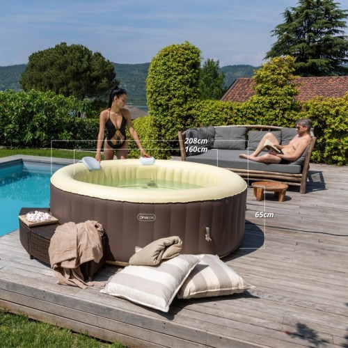 SPA EASY-ZONE Ovale 4-6 posti (LxPxH) 50x42x74 cm Vasca idromassaggio gonfiabile