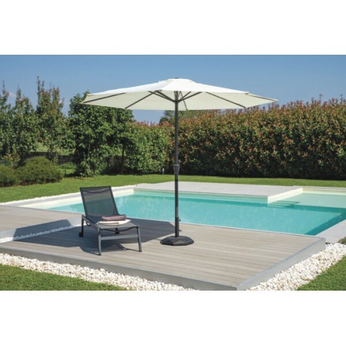 Ombrellone 3M Tondo con Palo Centrale – Alluminio Antracite, Resistente e Pratico