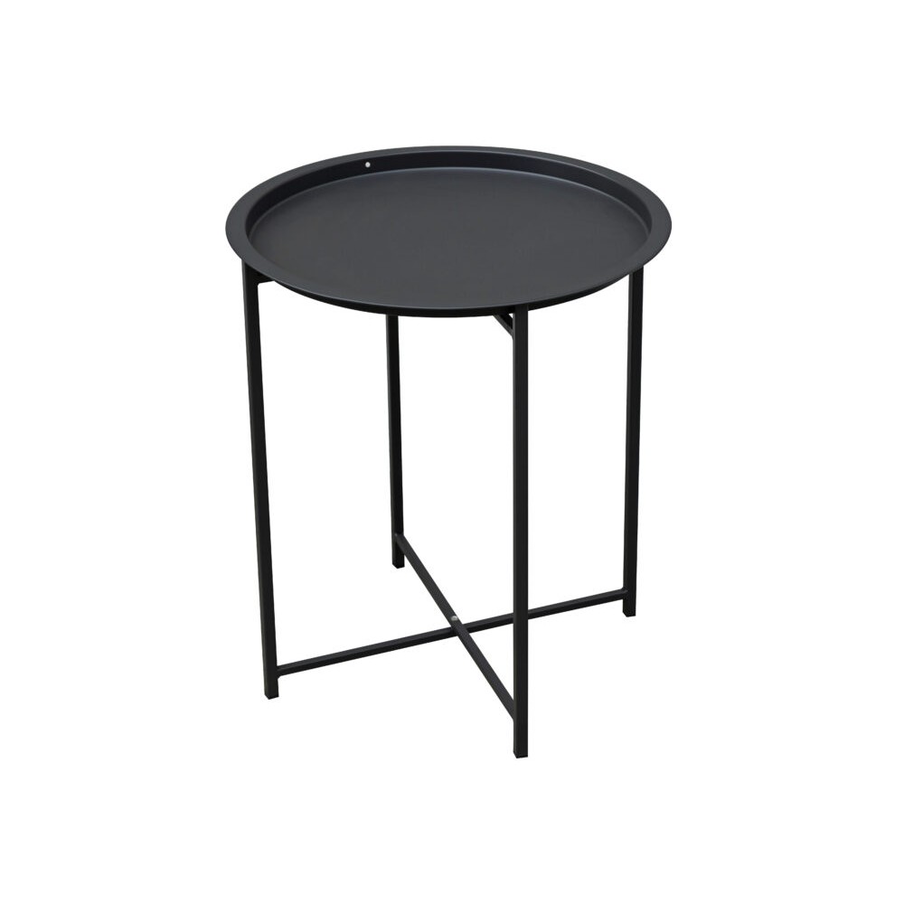 Tavolino Rotondo in Ferro Antracite – Ø 45 cm, Resistente e Elegante