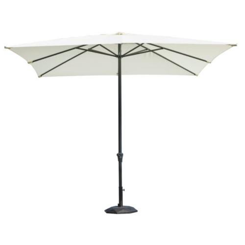 Ombrellone 3x3m – Fusto Antracite, Manovella e Copertura in Poliestere Ecrù