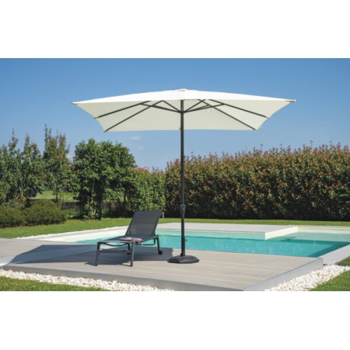 Ombrellone 3x3m – Fusto Antracite, Manovella e Copertura in Poliestere Ecrù