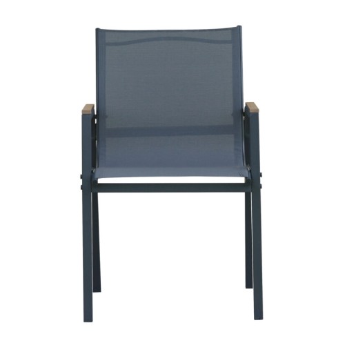 Dining Set Tarquinia con 4 Sedie – Tavolo in Printing Glass e Struttura in Ferro Antracite