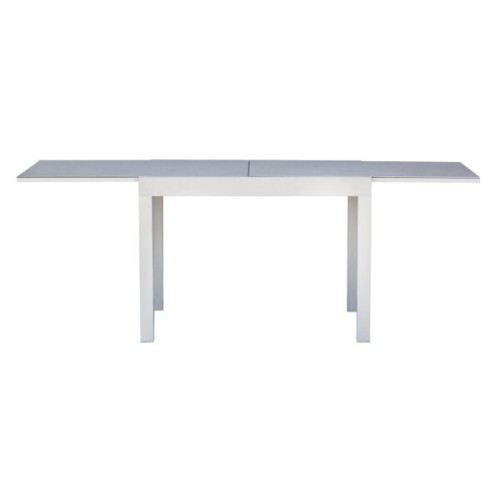 Tavolo Spalato Allungabile 104/208x75 cm in Alluminio Bianco – Piano Ceramic Glass
