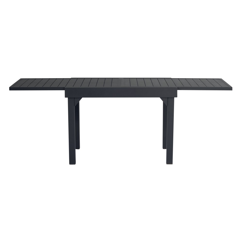 Tavolo Spalato Allungabile in Alluminio Antracite – Piano in Ceramic Glass, 104/208x75 cm