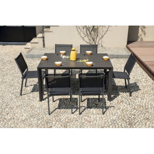 Tavolo Giacinto Allungabile in Alluminio Antracite – Con Gambe Scorrevoli, 100/150x150 cm