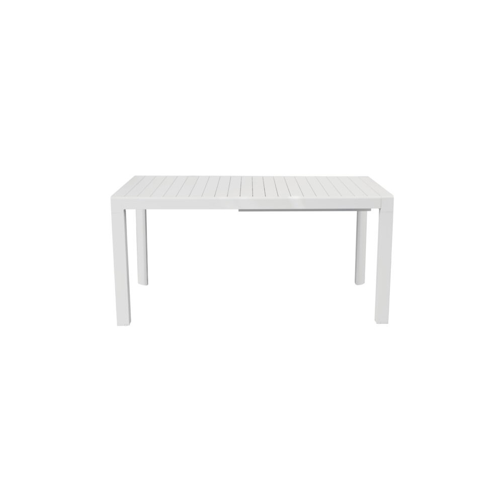 Tavolo Giacinto Allungabile 100/150x150 cm in Alluminio Bianco – Gambe Scorrevoli