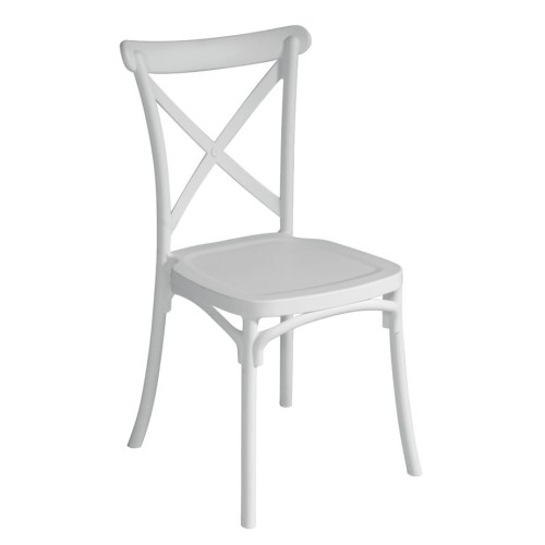 Sedia Trattoria in Polipropilene Bianco