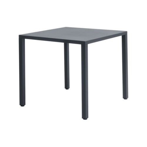 Tavolo Garda 70x70 cm in Acciaio Antracite – Autolivellante e Impilabile