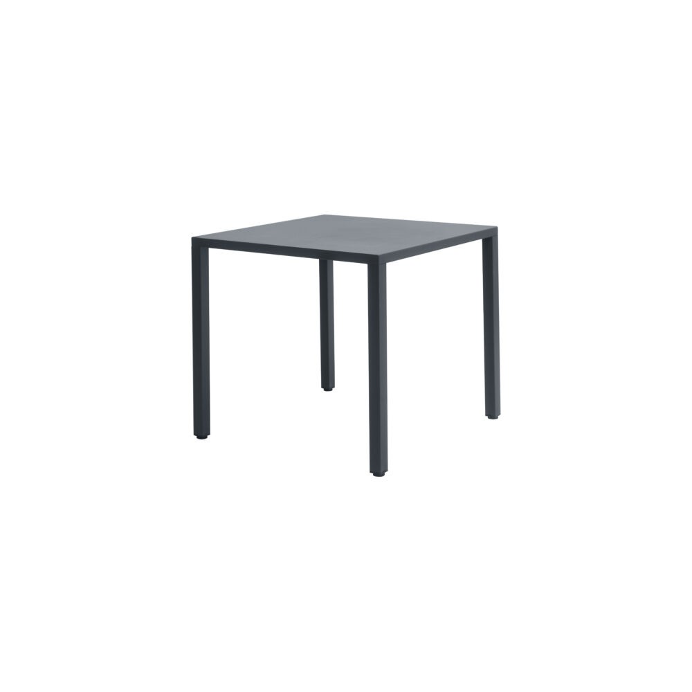 Tavolo Garda 70x70 cm in Acciaio Antracite – Autolivellante e Impilabile