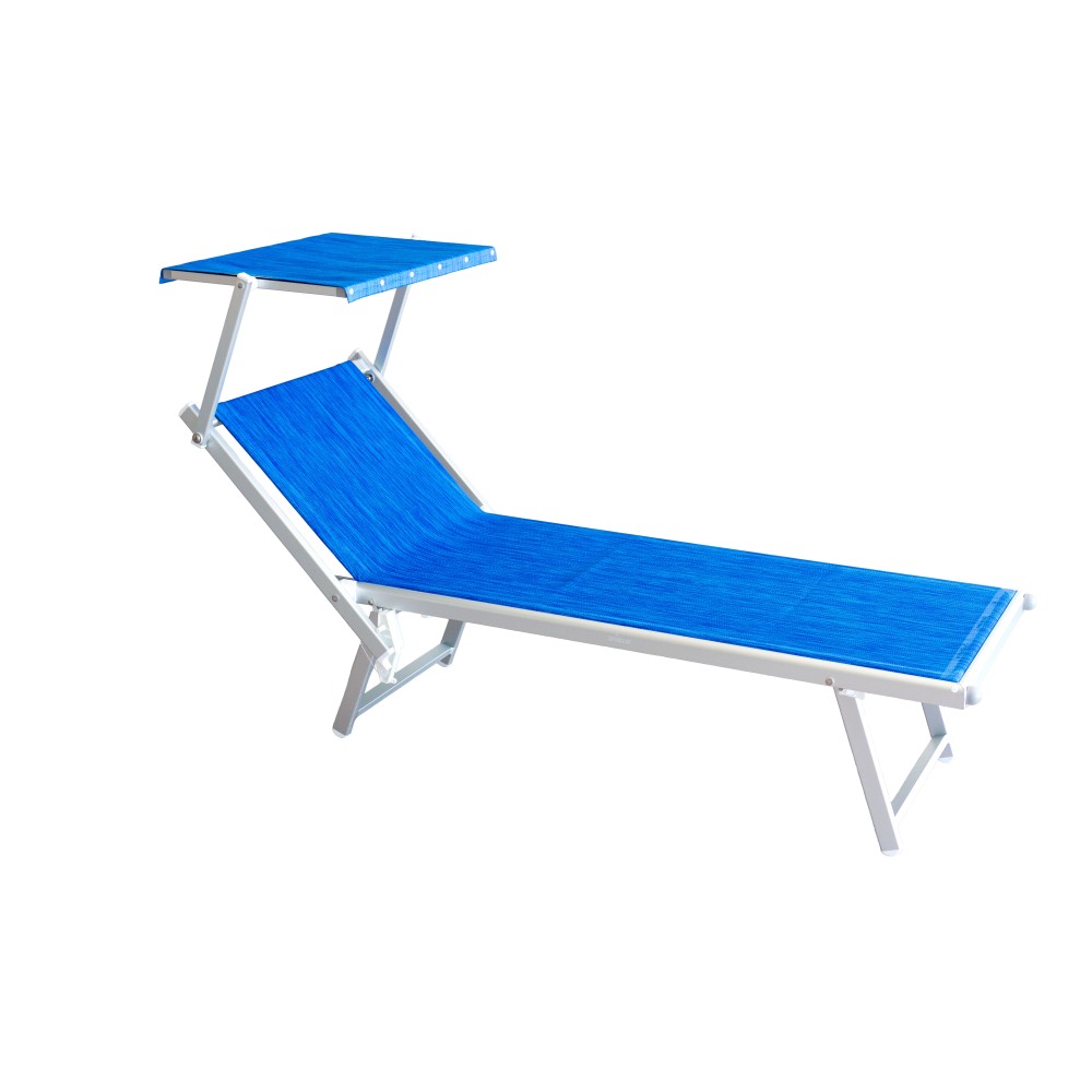 Lettino Prendisole in Alluminio Anodizzato, Resistente e Regolabile