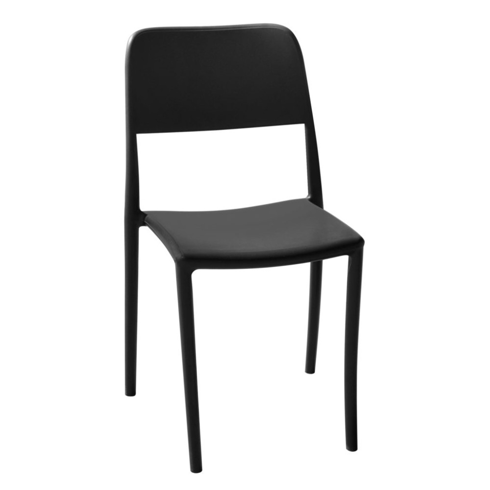 Sedia in Polipropilene e Fibra di Vetro – Grigio Antracite, Impilabile