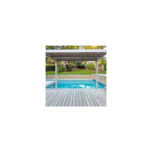 Pergola bioclimatica Solanum Plus 3x3 m in alluminio bianco