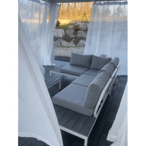 Pergola bioclimatica Solanum Plus 3x3 m in alluminio bianco