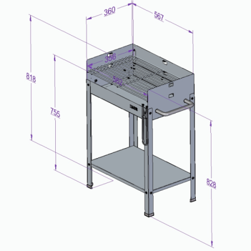 Barbecue BBQ eco a carbone