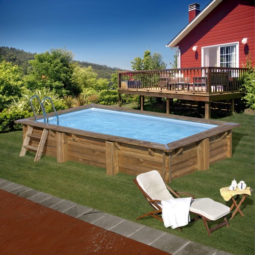 Piscina in legno fuori terra MARBELLA 2  420x270x117 Gre