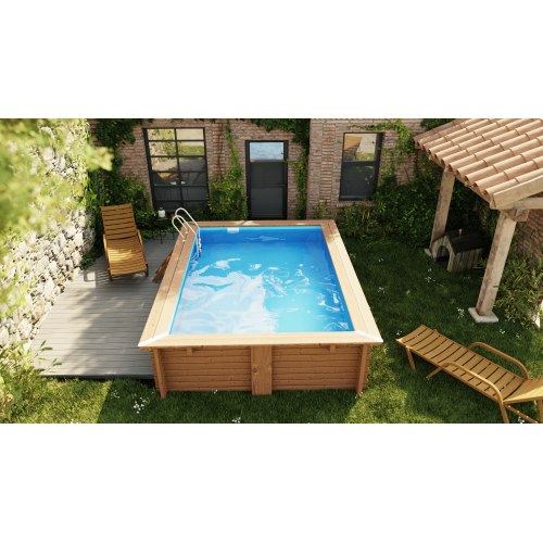 Piscina in legno fuori terra MARBELLA 2  420x270x117 Gre