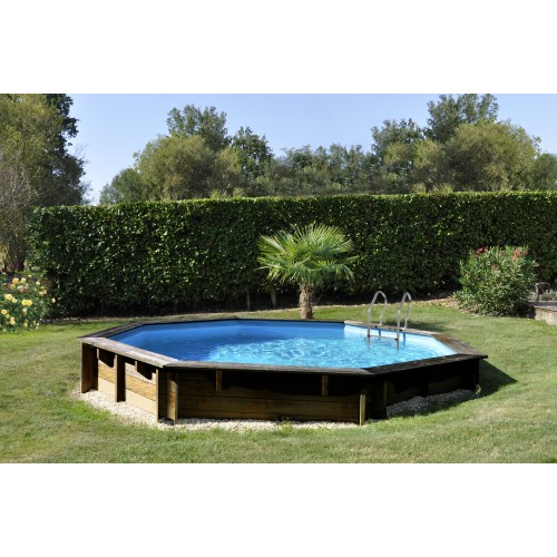 Piscina in legno VASTO Ø428 x 136 cm Gre