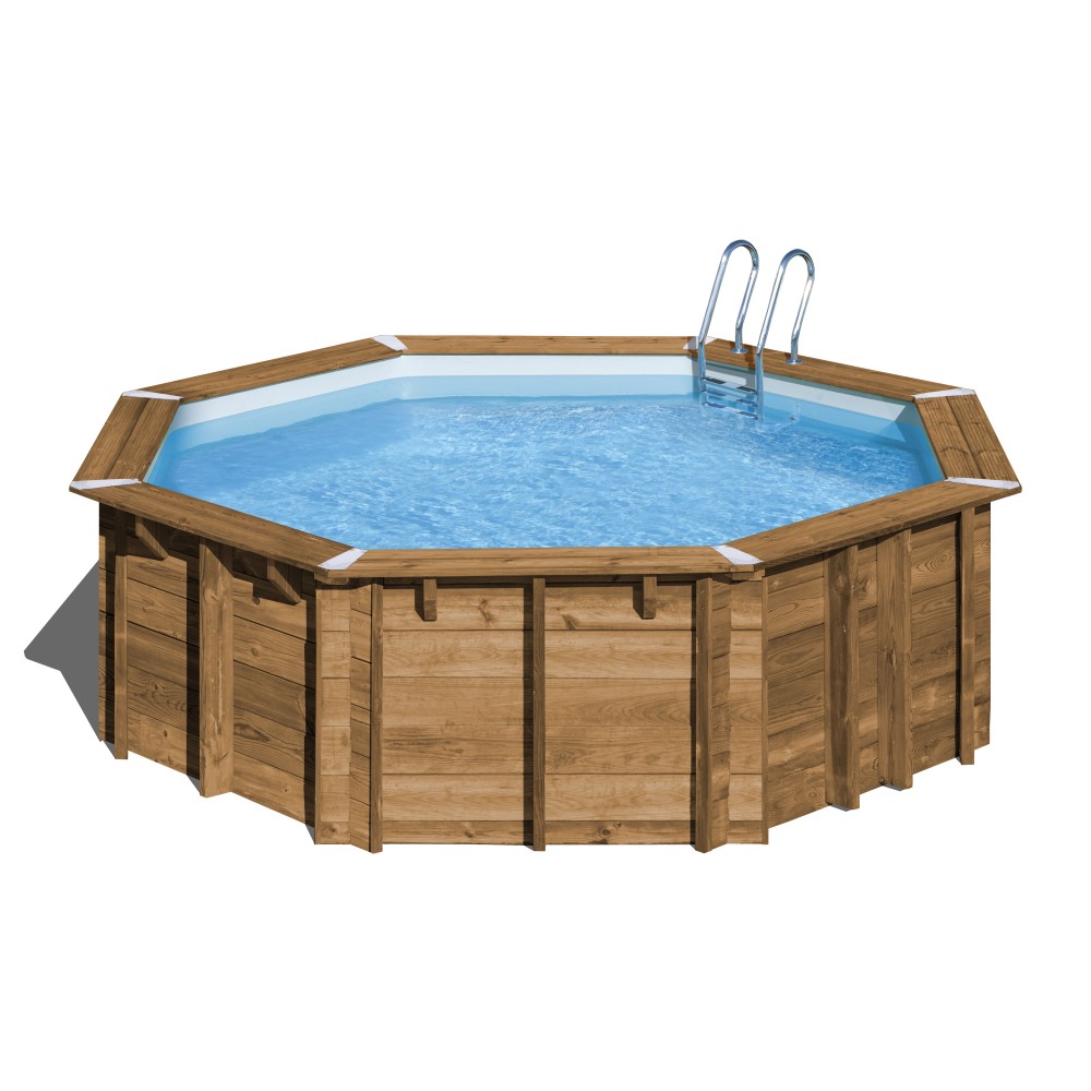 Piscina in legno VASTO Ø428 x 136 cm Gre