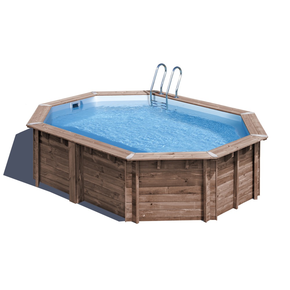 Piscina ovale in legno BAMBÚ 535x335x130 cm Gre