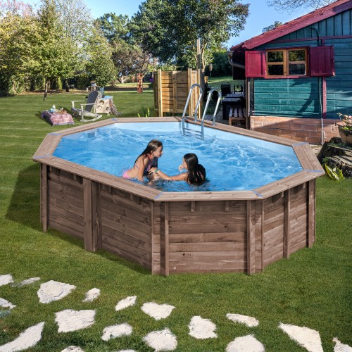 Piscina ovale in legno BAMBÚ 535x335x130 cm Gre