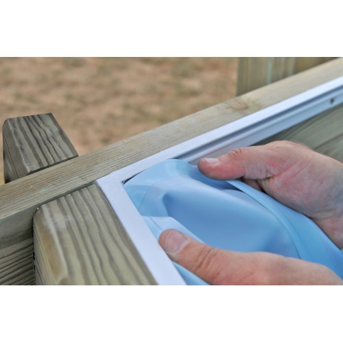 Piscina ovale in legno BAMBÚ 535x335x130 cm Gre