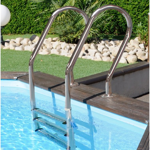 Piscina ovale in legno BAMBÚ 535x335x130 cm Gre