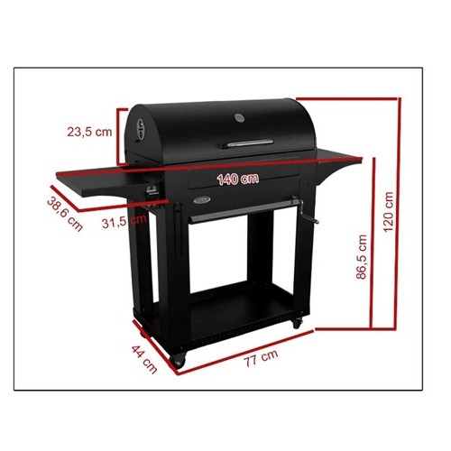 MILANO BBQ CARBONE CON COPERCHIO FORNO