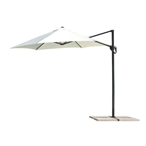 Ombrellone 2,7m con Palo Laterale Grigio Antracite – Copertura Ecrù in Poliestere