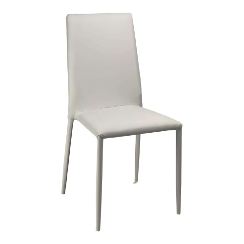 Sedia Vanity Bianca in Ecopelle – Elegante e Moderna