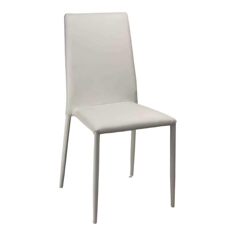 Sedia Vanity Bianca in Ecopelle – Elegante e Moderna