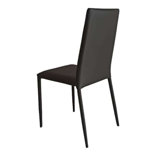 Sedia Nera in Ecopelle 96x42x42 cm