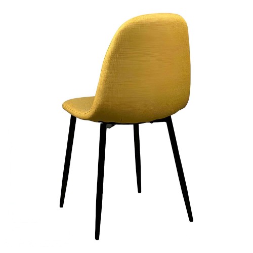 Sedia moderna in tessuto Giallo