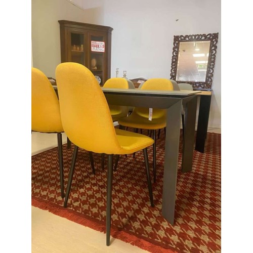 Sedia moderna in tessuto Giallo