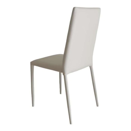 Sedia Vanity Bianca in Ecopelle – Elegante e Moderna